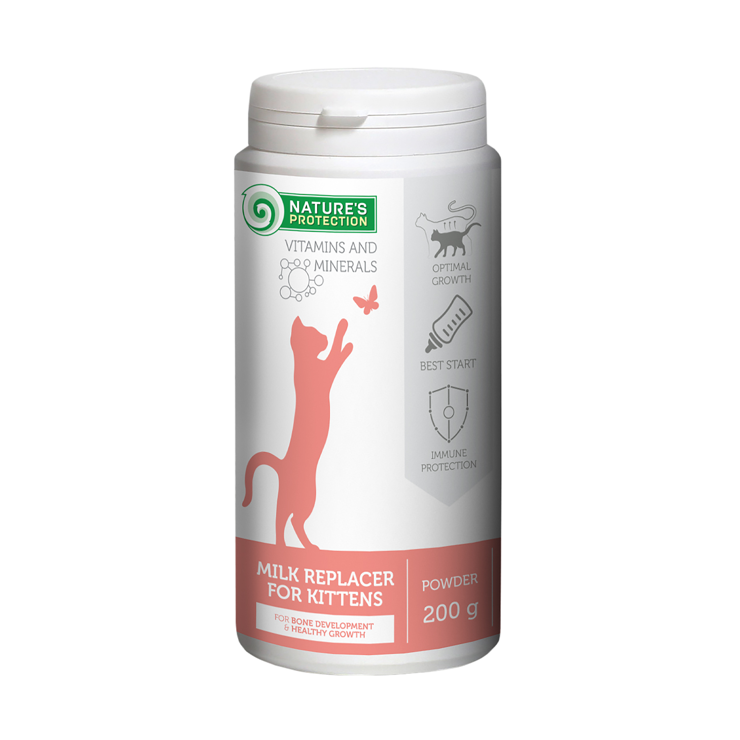 Замінник молока для кошенят Nature's Protection Kitty-milk, 200 г