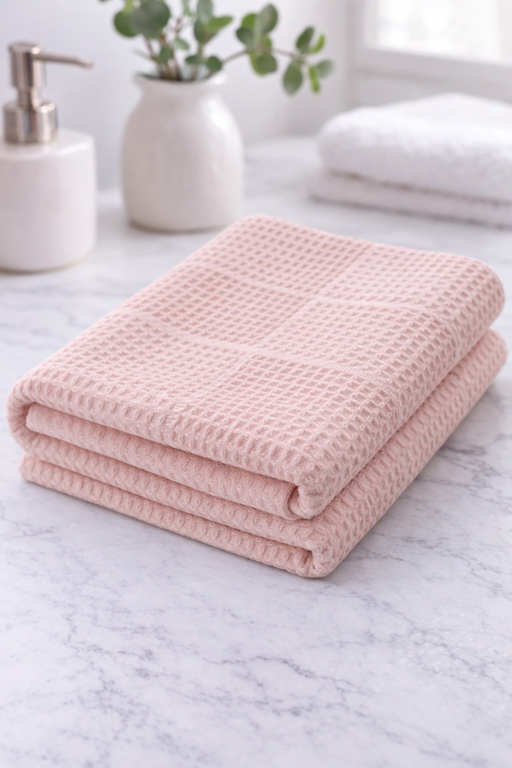 Рушник для кухні ( піке мозаїка) рожевий