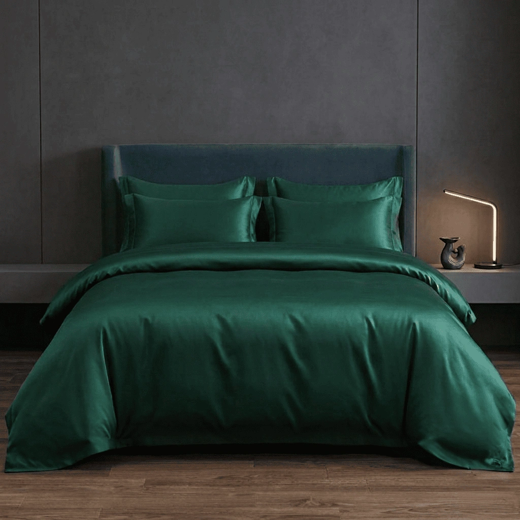 Постільна білизна з сатину, колір Royal Green