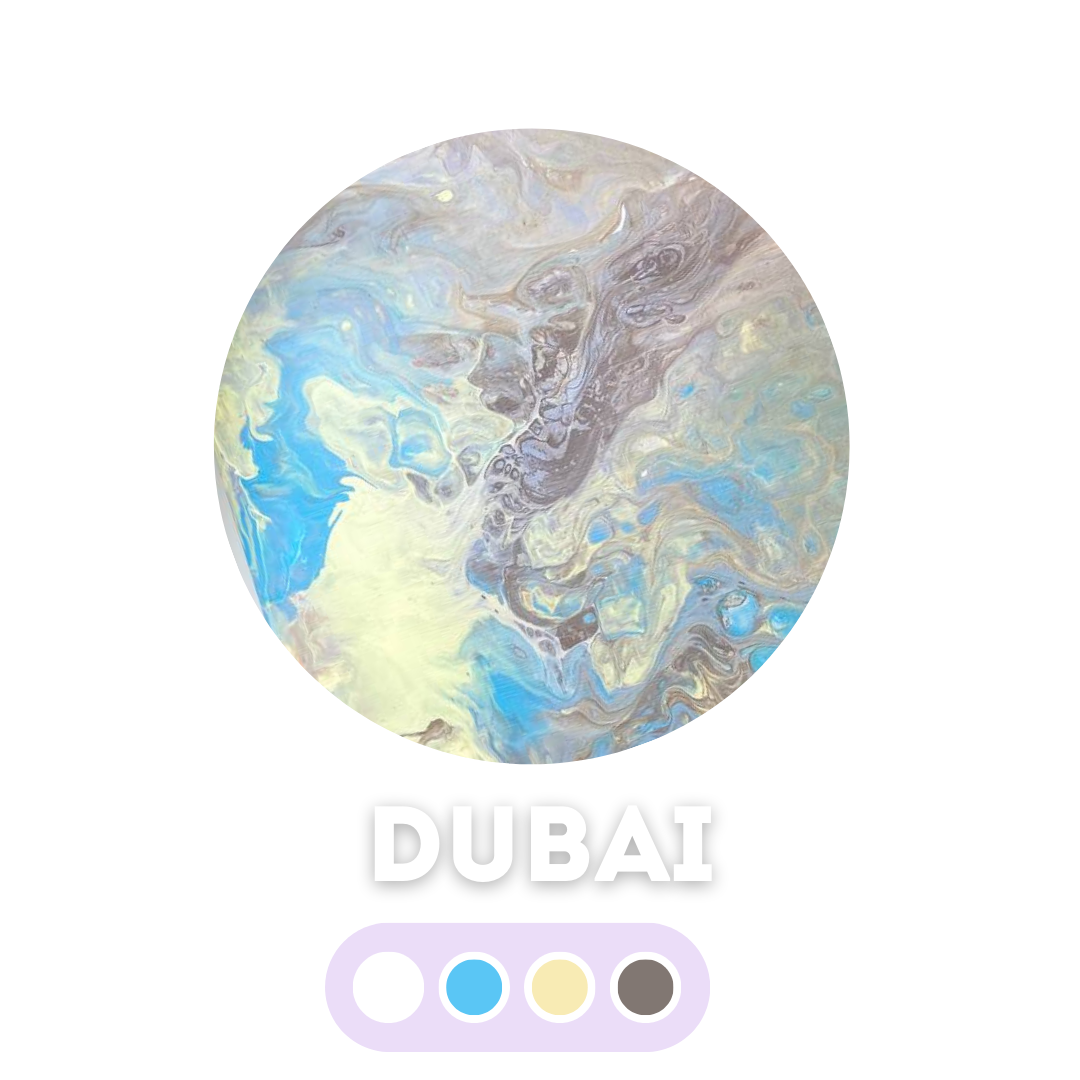 Набір для створення картини fluid art box палітра Dubai