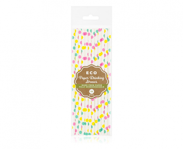 Трубочки різнокольоровий горох 12шт