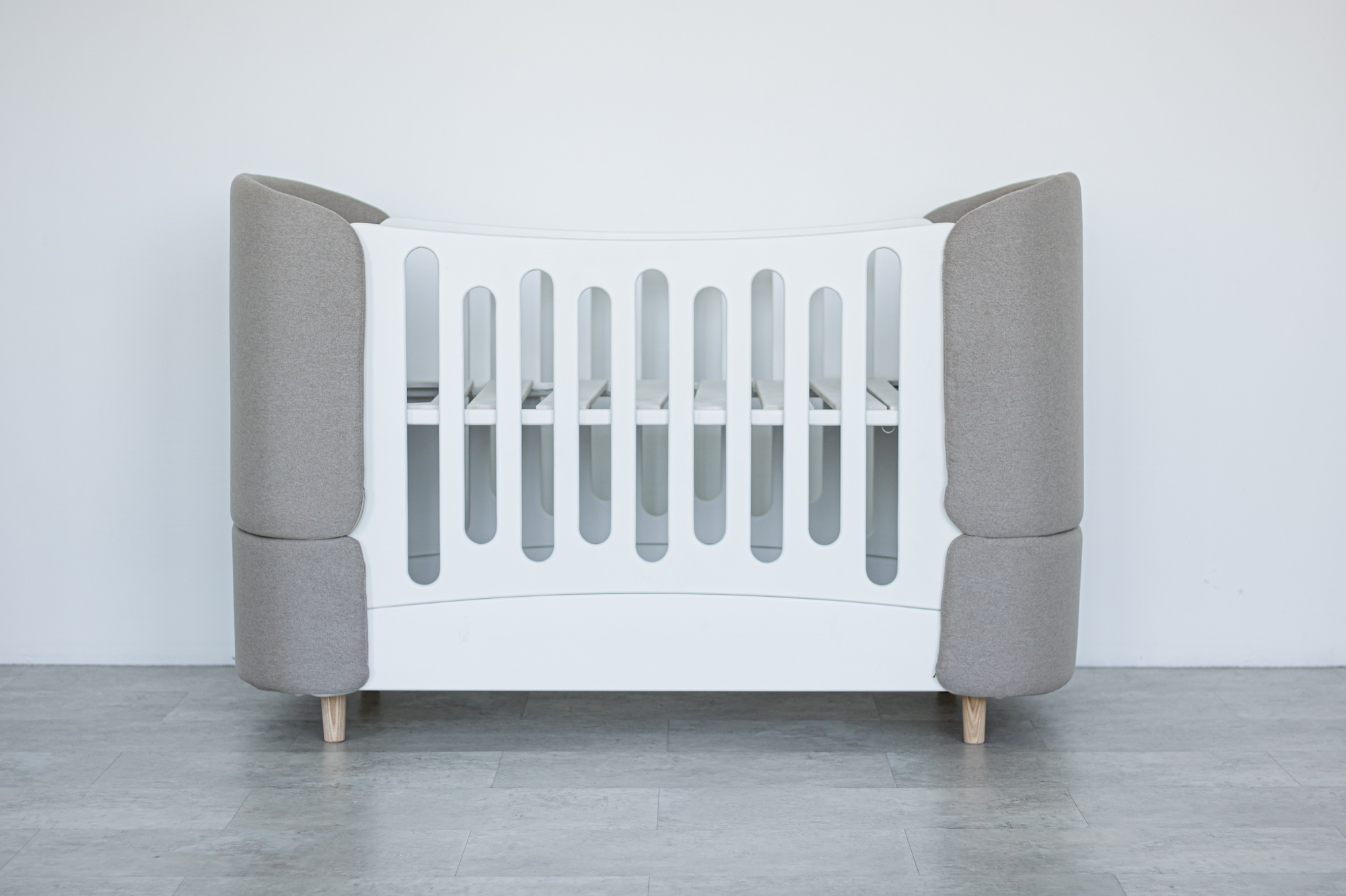 Дитяче ліжко-трансформер NEWBORN (0-5 років), тканина рогожка. Бежевий