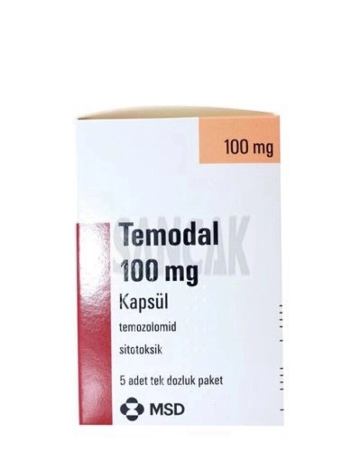 Темодал 100мг, 5таб