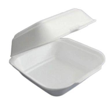 Ланч-бокс НР-6 білий, зі спіненого полістиролу, 150х152х60 мм, 250шт/уп, 003400013