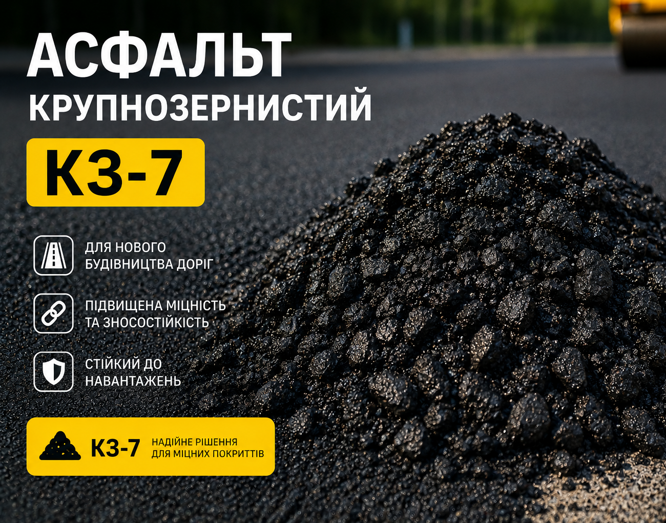 Асфальт крупнозернистий КЗ-7