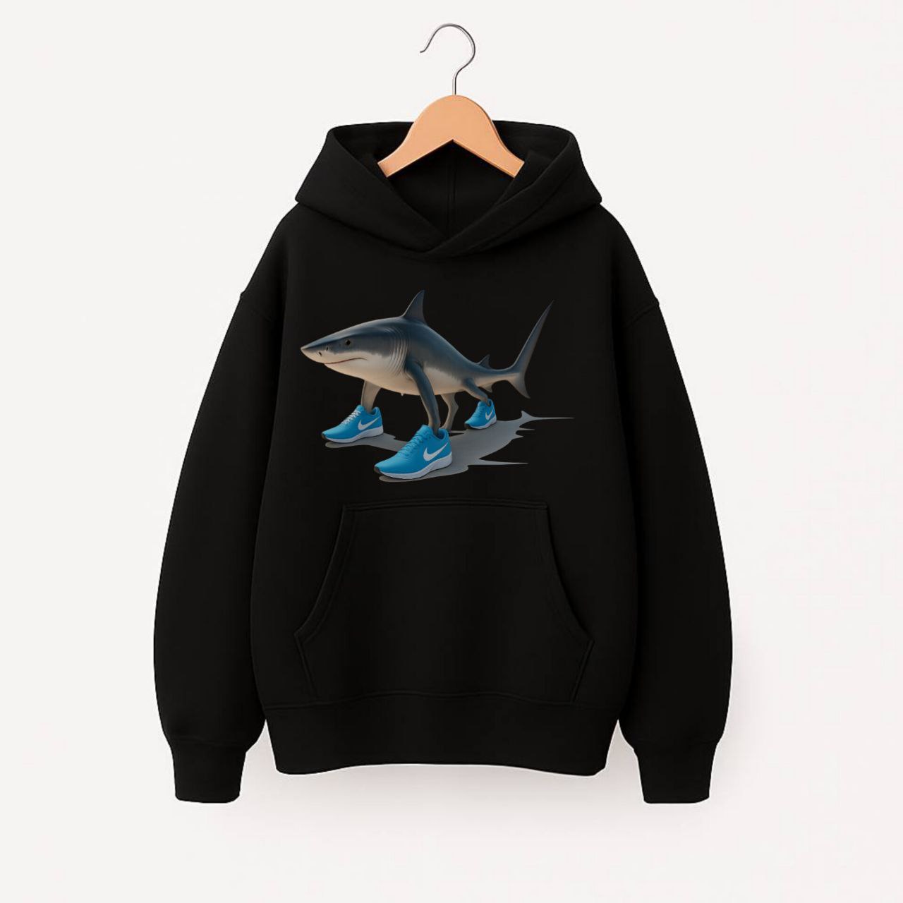 ХУДІ  ОВЕРСАЙЗ ЧОРНЕ З ПРИНТОМ "ТРАЛАЛЕО ТРАЛАЛА"