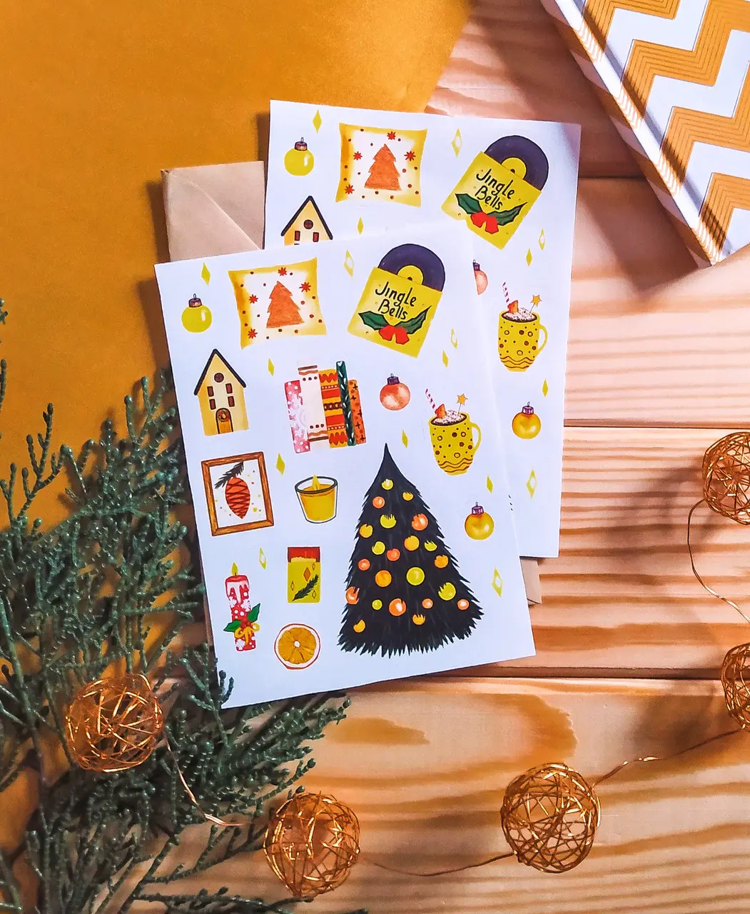 Новорічний стікерпак А6 «New Year's decor»