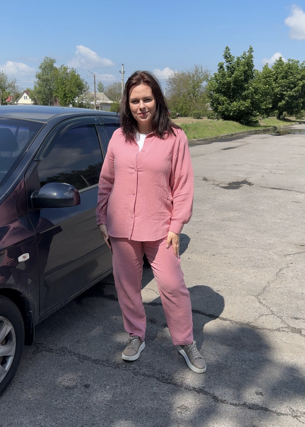 Комплект жіночий із мусліну Сорочка та штани  "Джеральдін"