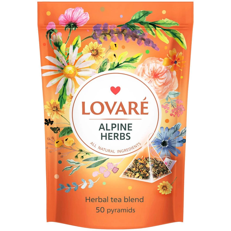Чай Lovare Alpine Herbs 2 г х 50 пірамідок