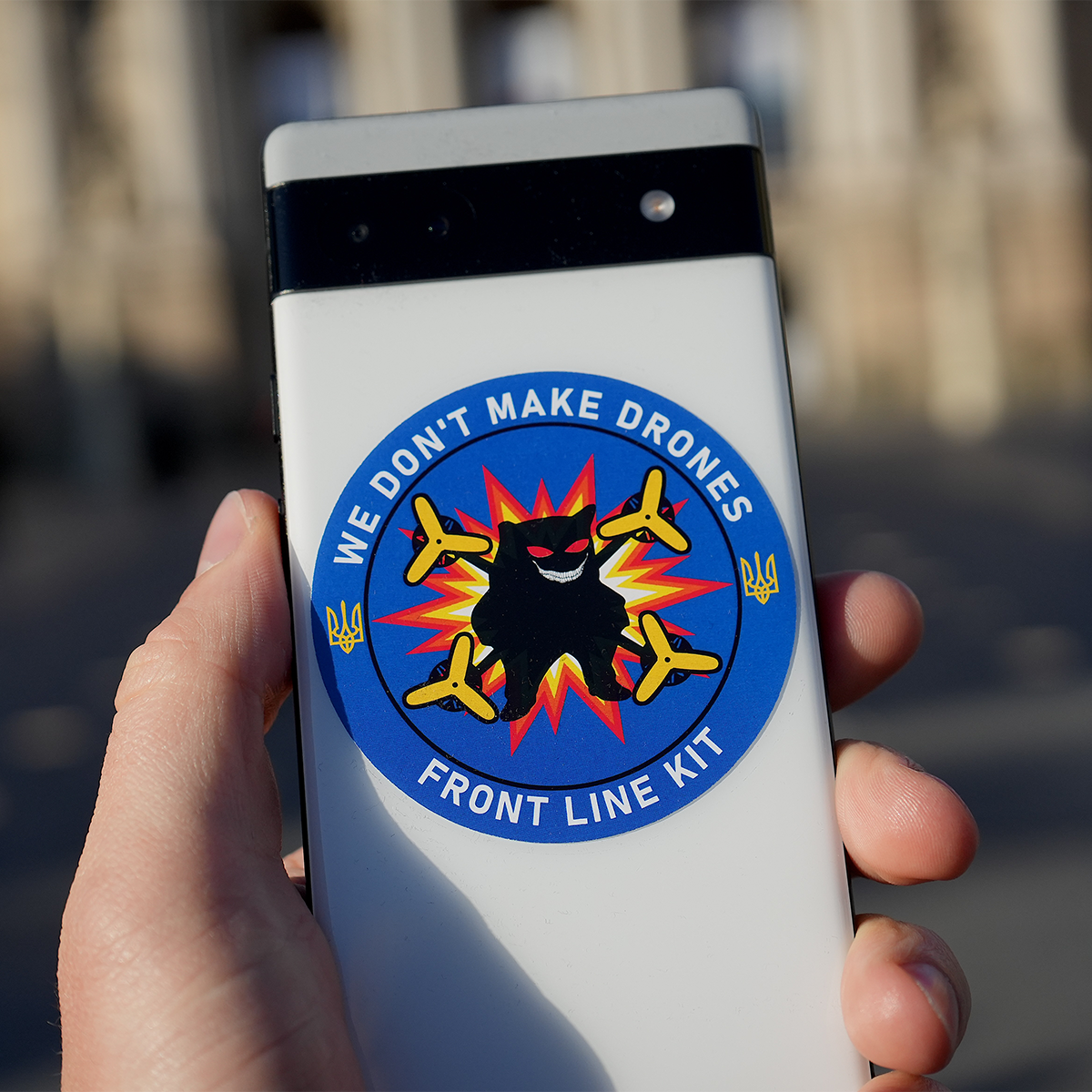 Front Line Kit Sticker  "We Don't Make Drones"