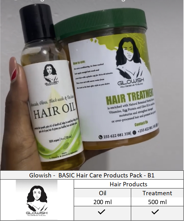 glowish - BASIC Hair Care Products Package.