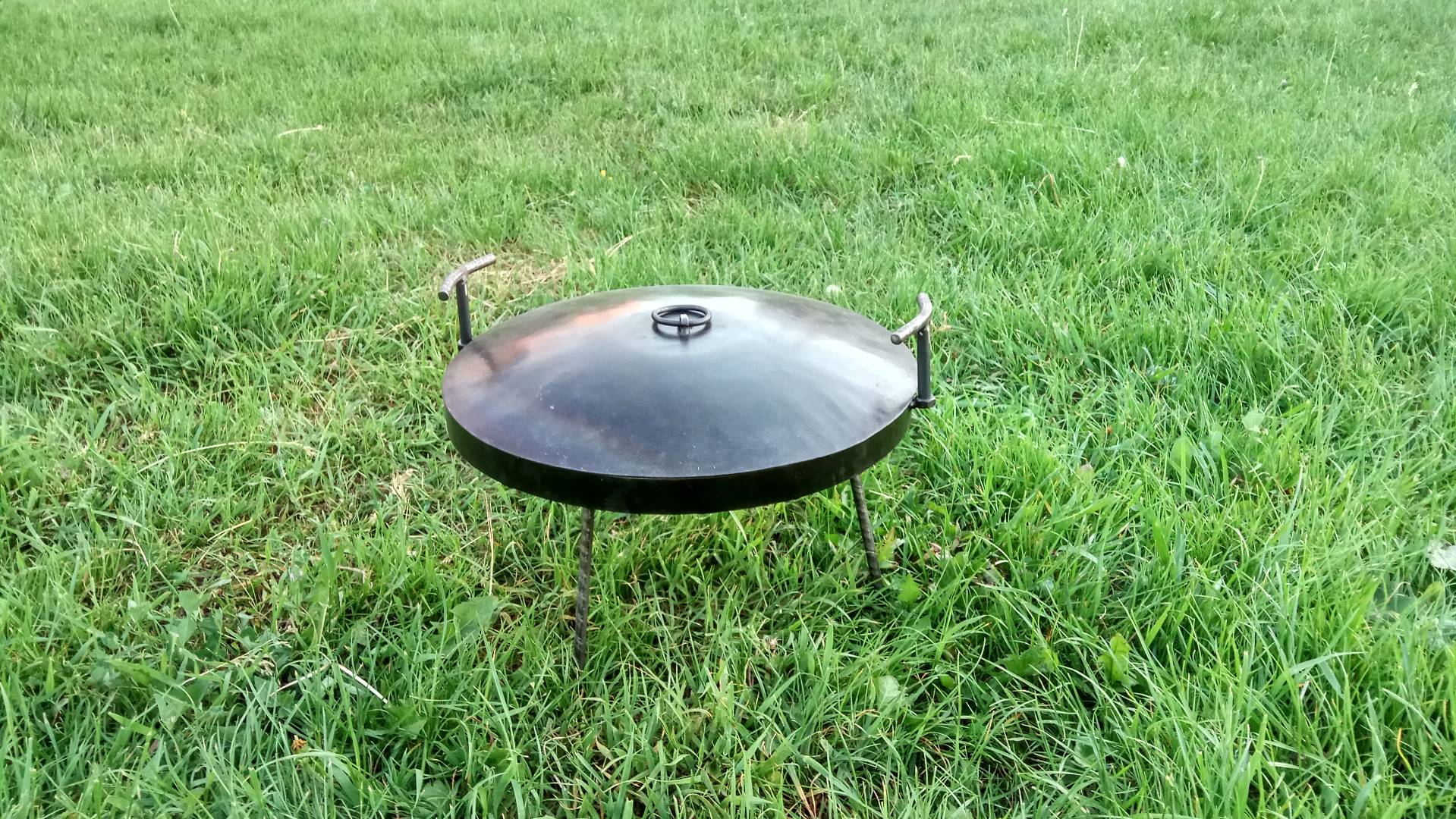 Сковорода борони 50 см з кришкою для пікніка, з диска для багаття