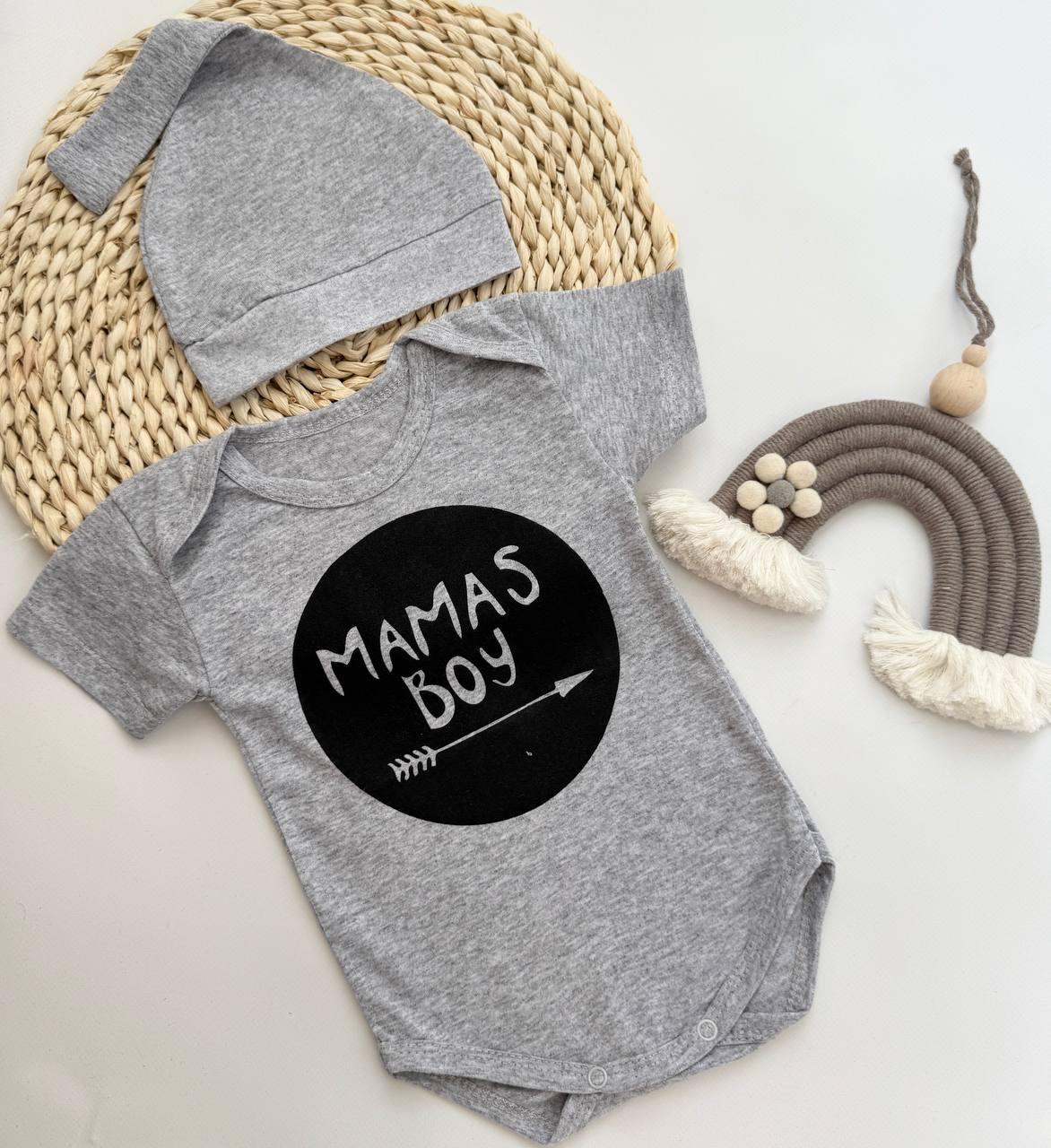 Боді + шапочка для новонароджених з куліру