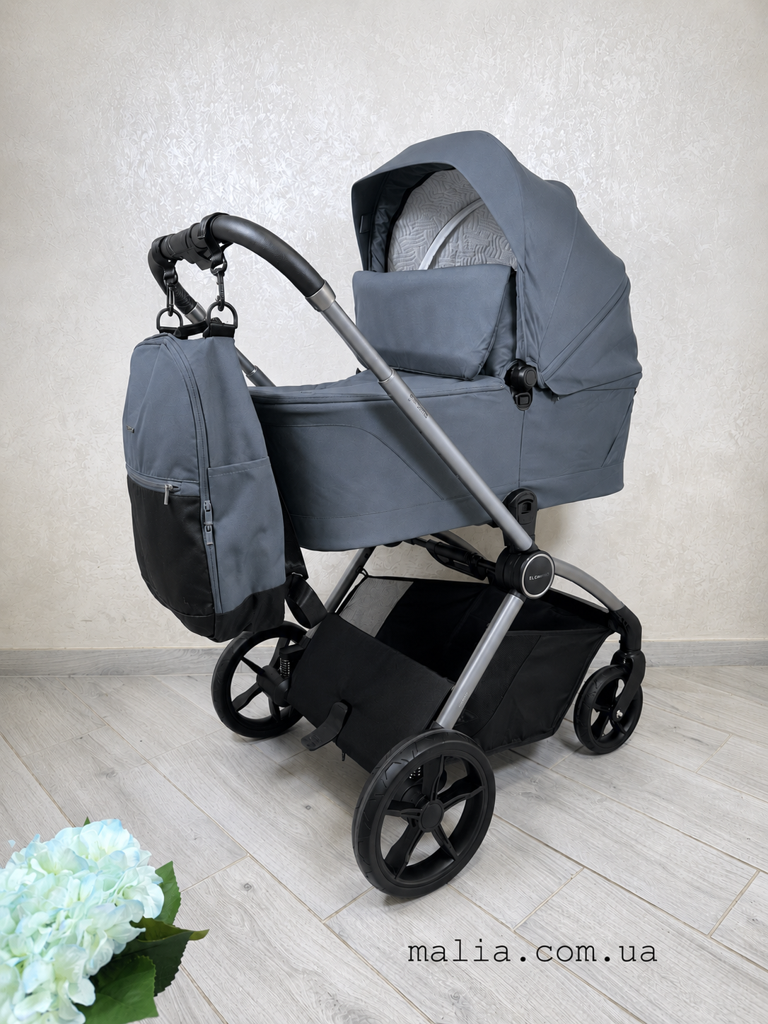 Коляска універсальна 2в1 El Camino PERSONA ME 1091-2 Granite Gray