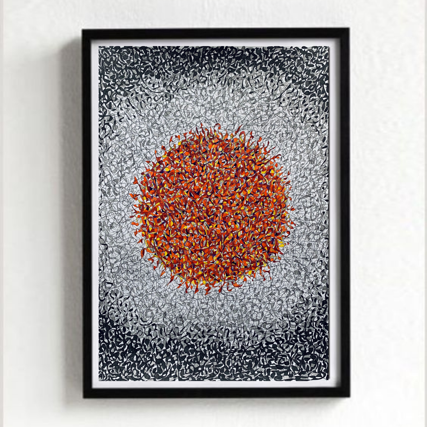 The Sun, 2022, ink on paper, 45*32 cm