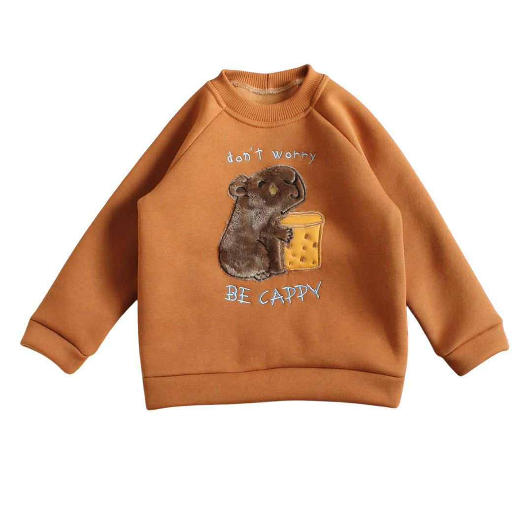 Світшот дитячий з аплікацією Капібара Be cappy