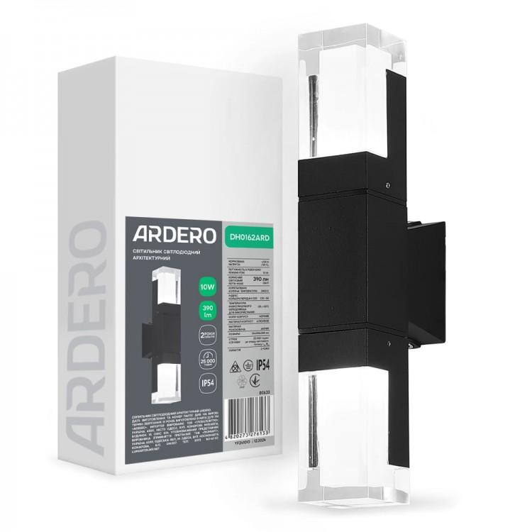 Архітектурний накладний світильник Ardero DH0162ARD 10Вт 3000K чорний