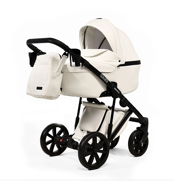 Коляска 2в1 Donatan Sonata екошкіра білий