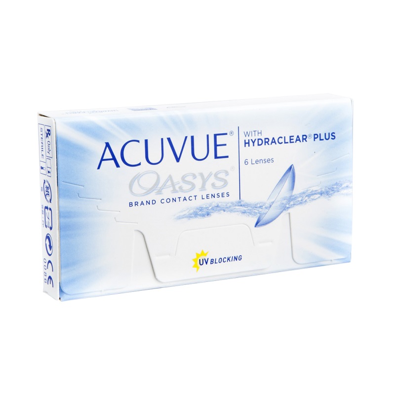 Контактні, двотижневі лінзи ACUVUE OASYS with HYDRACLEAR Plus (6 шт.)