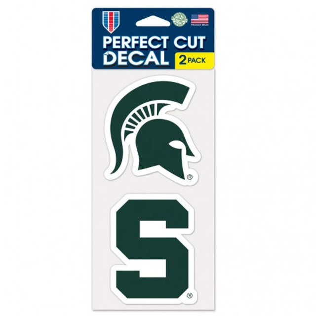Michigan State Spartans Decal 4x4 Perfect Cut Set of 2