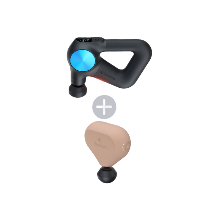 Комплект Перкусійний масажер Theragun PRO Plus 6 покоління + Перкусійний масажер Theragun mini, 2-е покоління