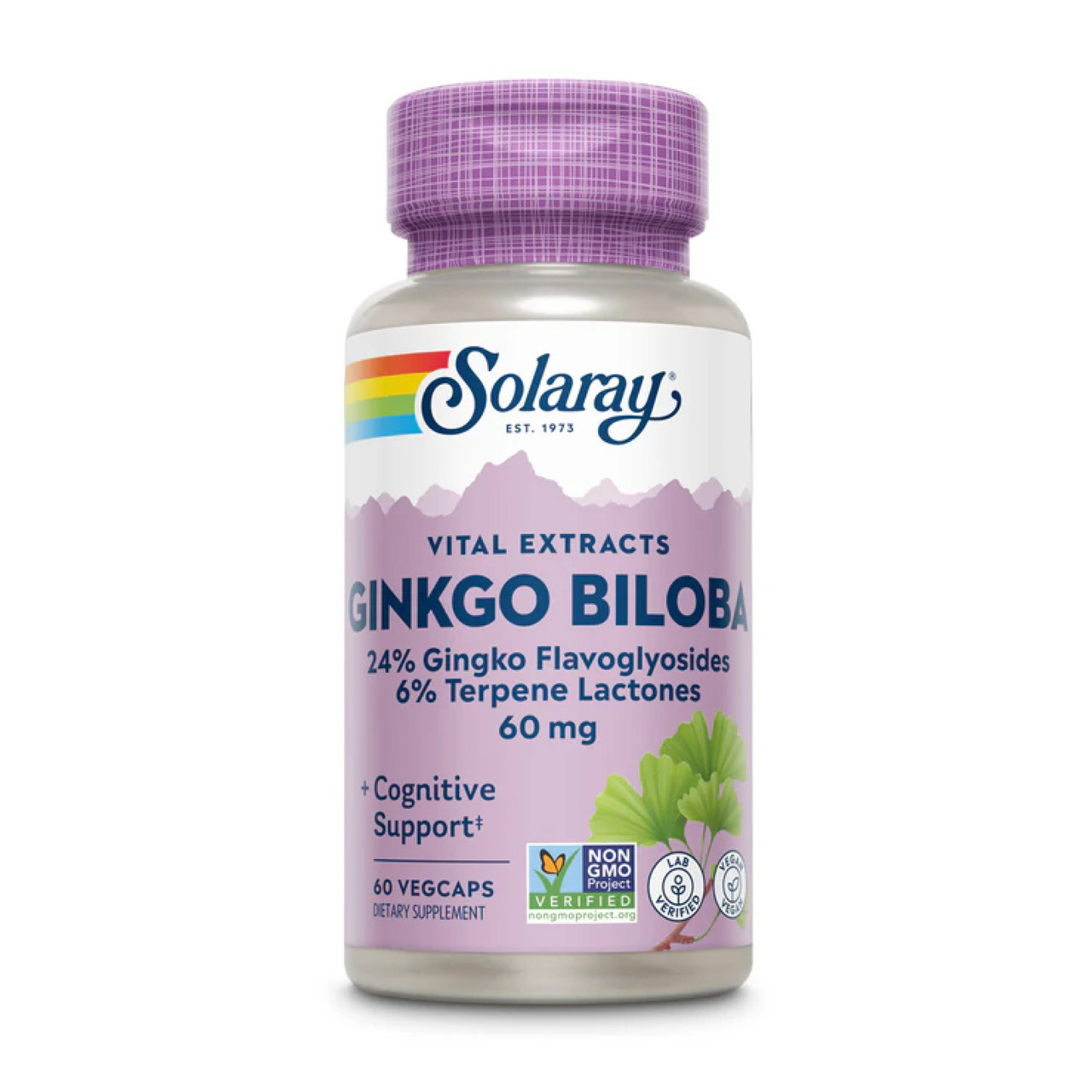 Гінкго білоба, Ginkgo Biloba Leaf Extract 60mg - 60 vcaps