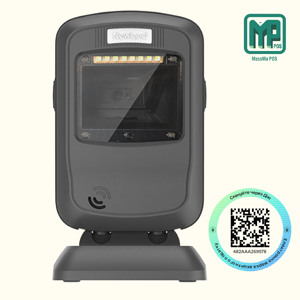 Стаціонарний багатоплощинний сканер Newland FR40 Koi 2D — єАкциз Data Matrix + мегапіксельний CMOS