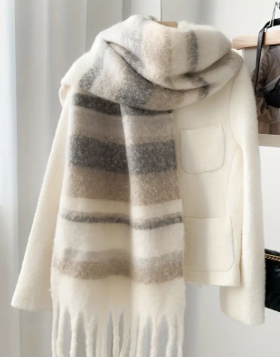 Шарф теплий смужка