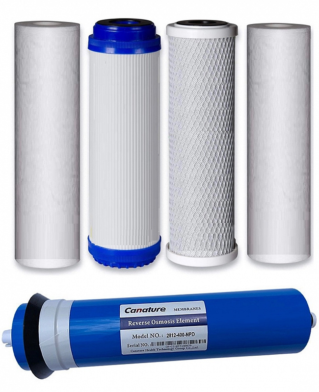 Комплект картриджів Canature/Filtrons RO 400 (5шт) з мембраною