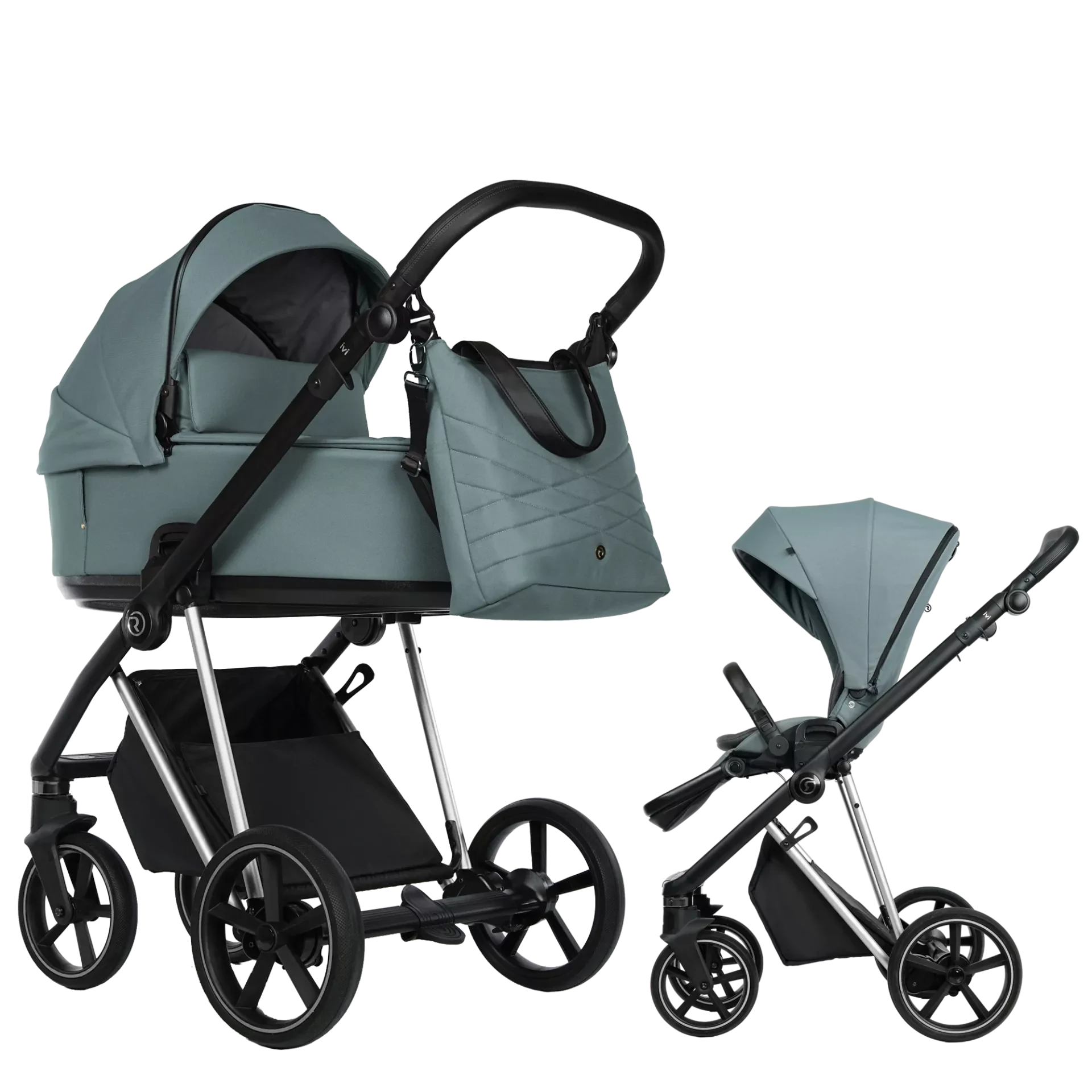 Коляска 2 в 1 Roan Ivi Pine Green Champagne 2.0