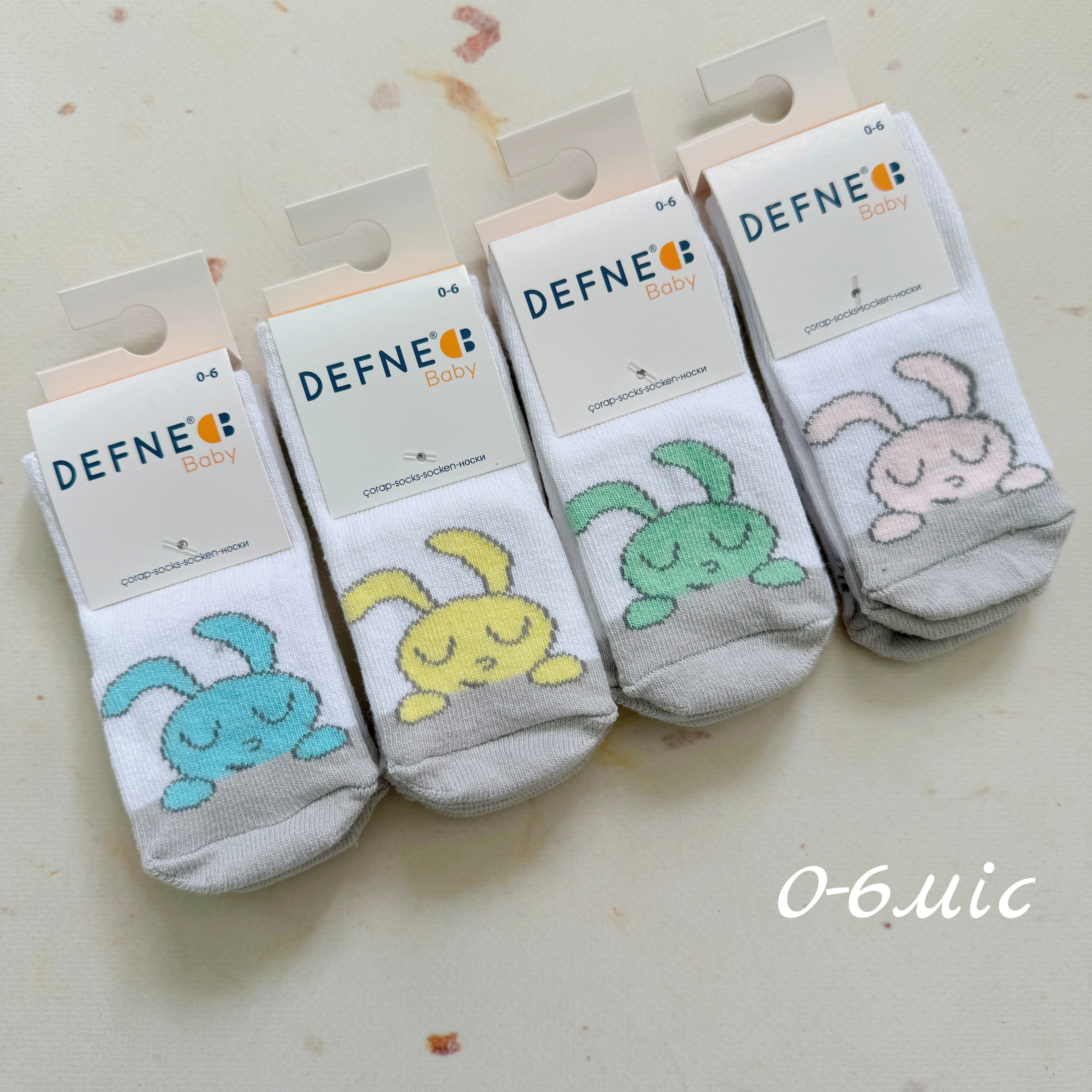 Носочки для новонароджених зайчик 2шт/упаковка