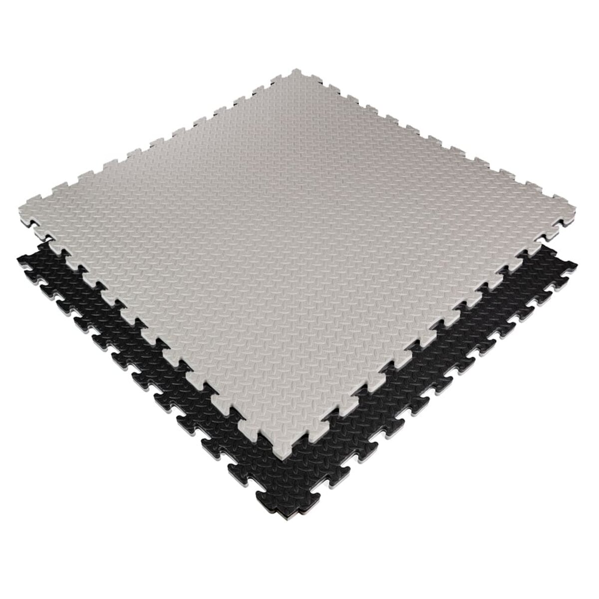 Пазл - підлогове двостороннє покриття GREY та BLACK (пазл сірий-чорний 100*100cm*2cm)