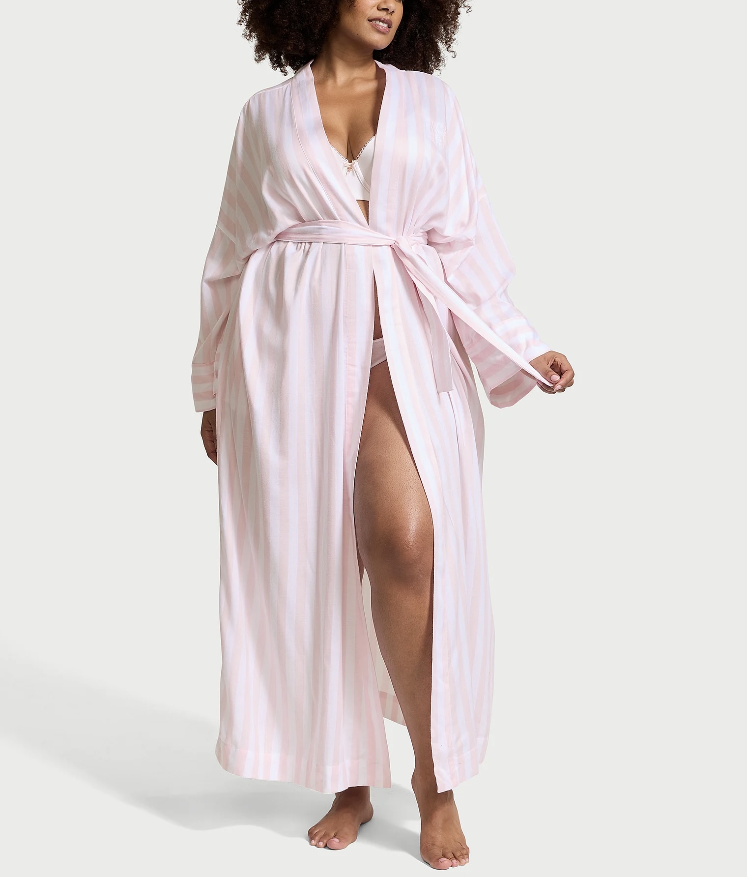 Халат Modal-Cotton Long Robe Pretty Blossom Stripes