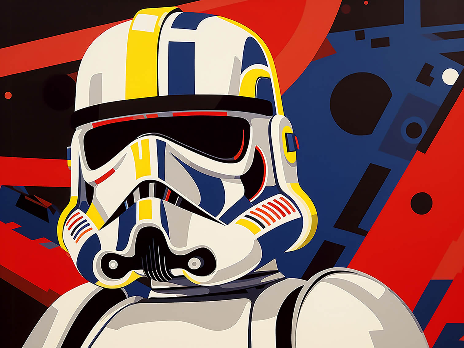 Clone trooper II, 60x80 cm, original acrylic painting on canvas