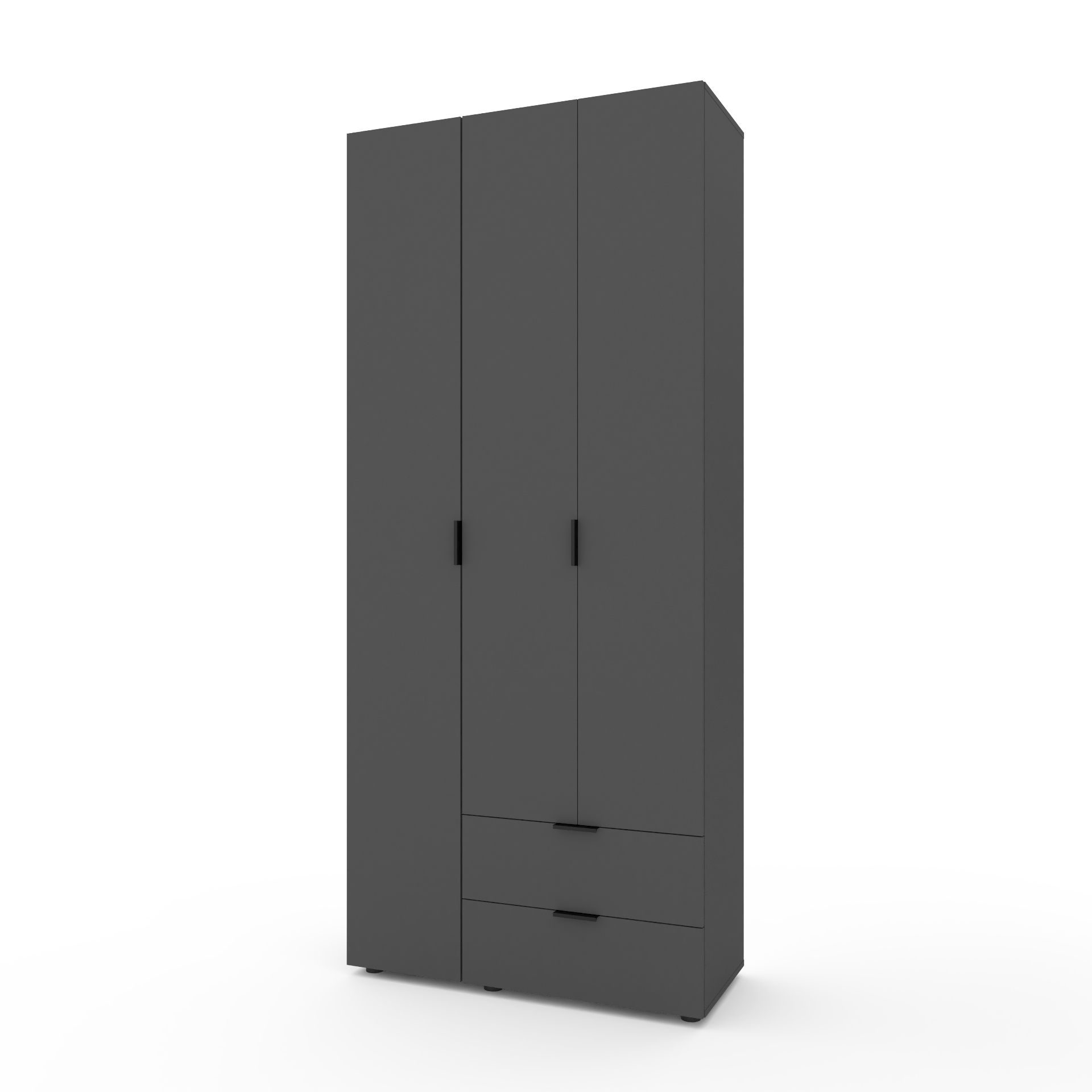 Тридверна розпашна шафа MA013RA 1000/420/2300 мм., колір антрацит