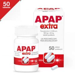 Apap Extra знеболювальне, жарознижувальне, 50 таблеток