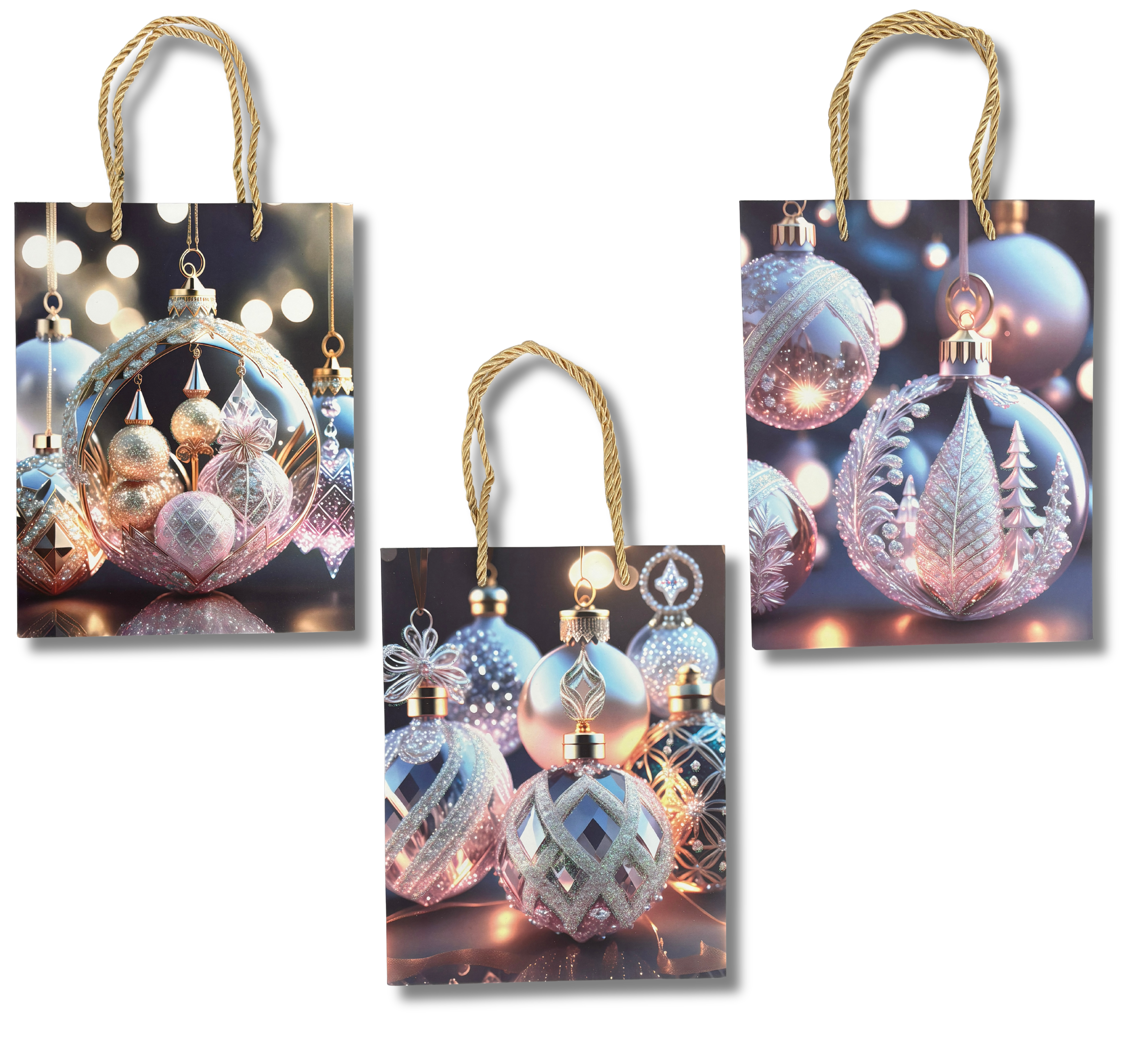Набір новорічних пакетів 5 шт, 18×23×10 см