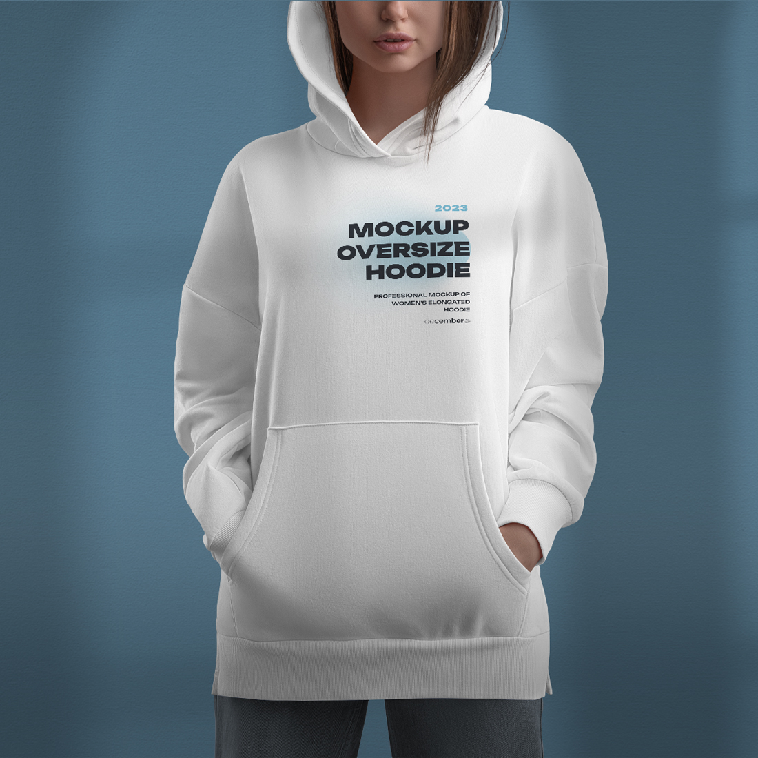 8 Mockups Woman Oversize Long Hoodies