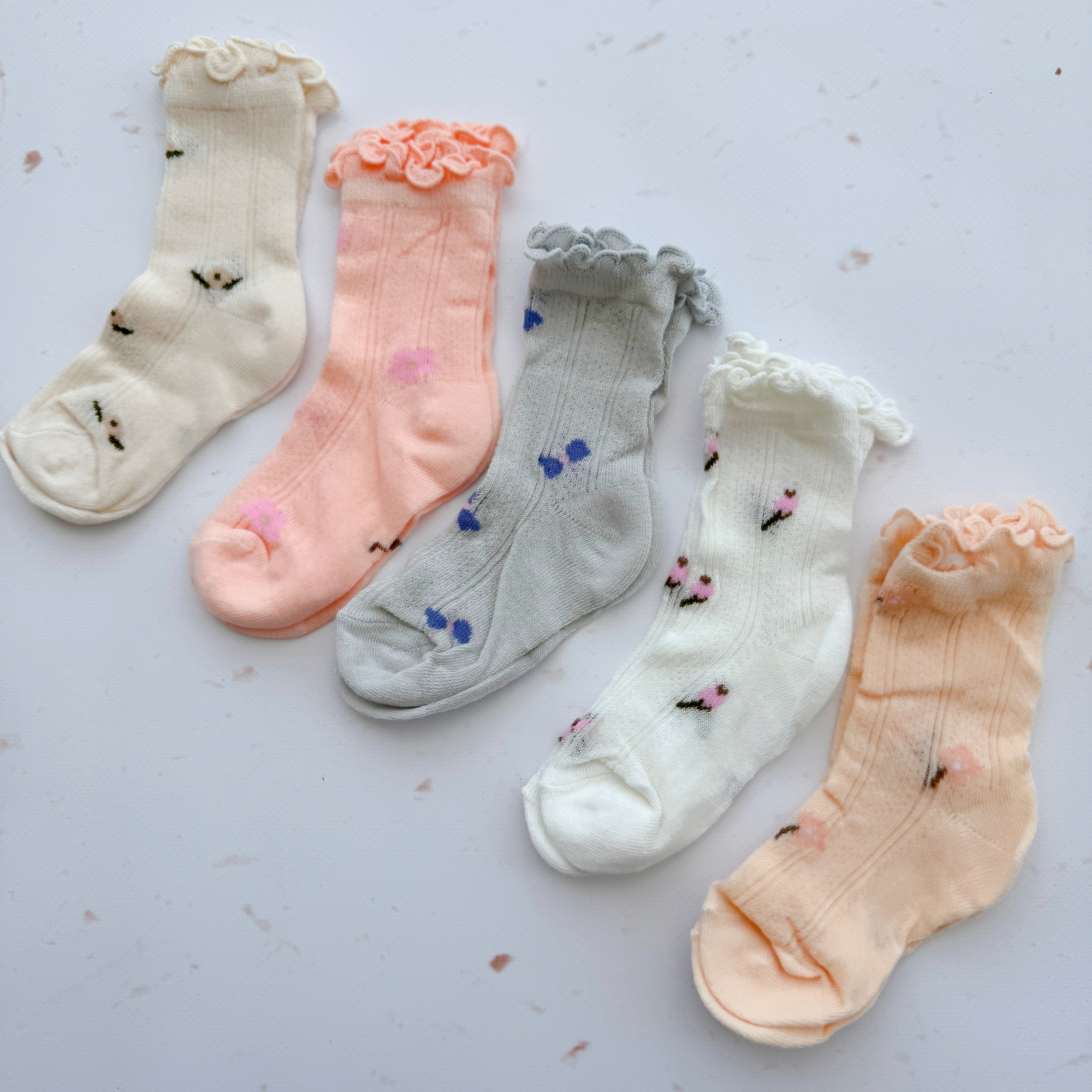 Носочки для дівчинки ажурні 1-3рочки квіточки