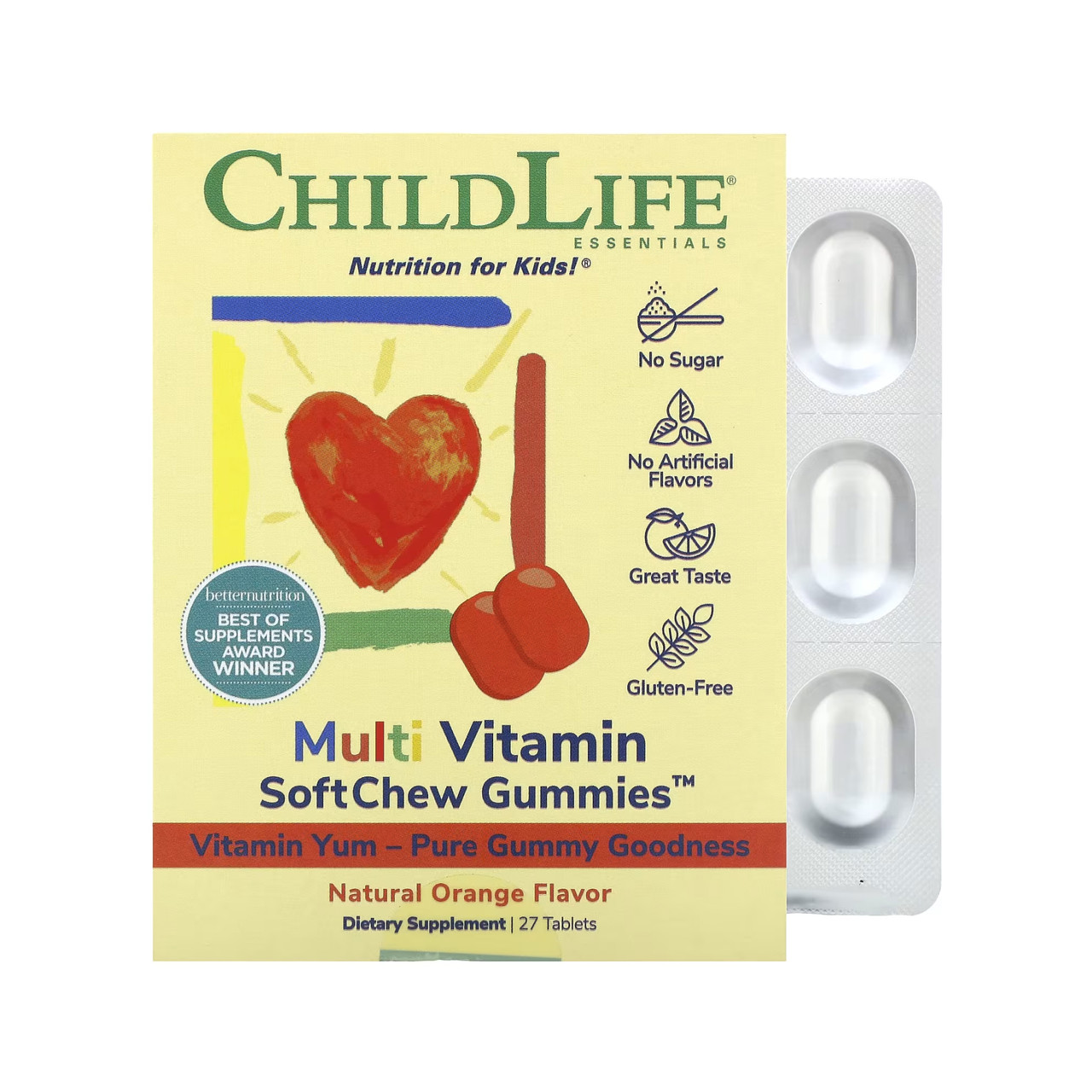 Дитячі мультивітаміни, Multi Vitamin SoftChew Gummies - 27 tabs