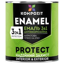 Емаль антикорозійна 3 в 1 PROTECT kompozit