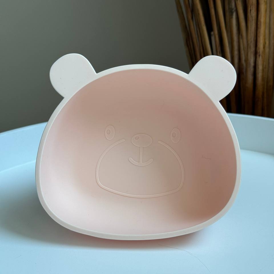 Глибока миска "Ведмедик" Персик (Soft Pink)