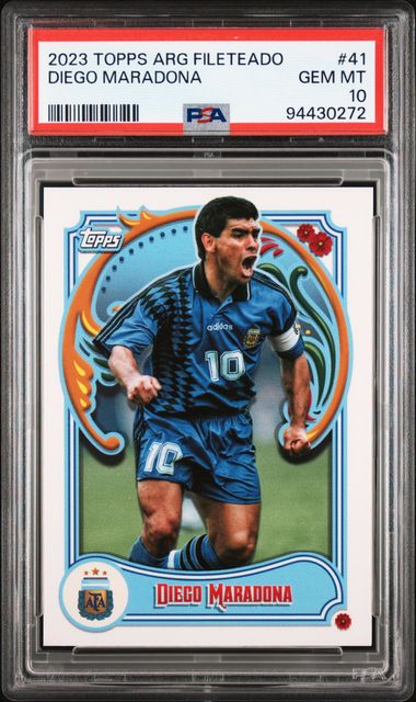 DIEGO MARADONA 2023 TOPPS ARGENTINA FILETEADO PSA 10