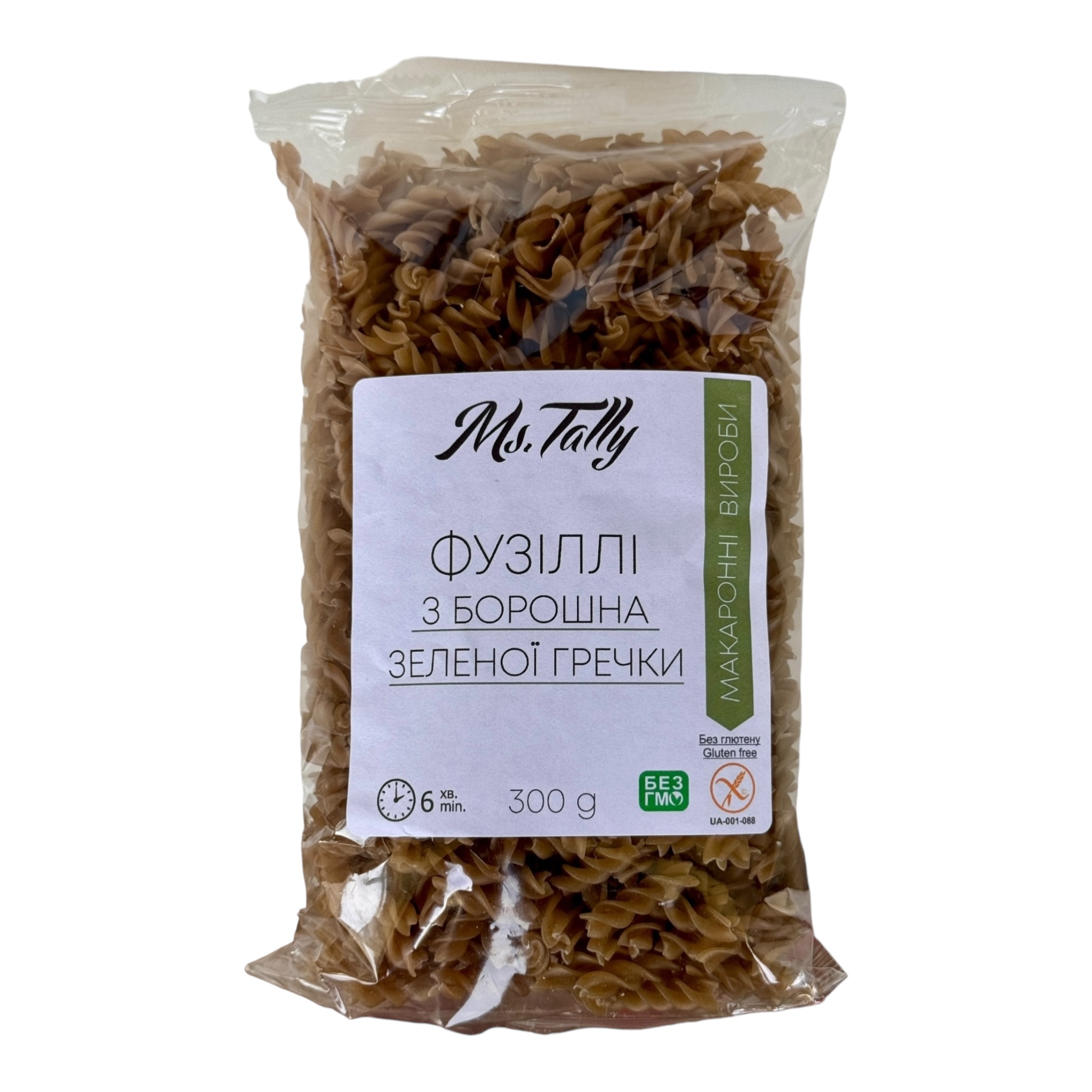 Спіральки з зеленої гречки - Ms. Tally, 300 г