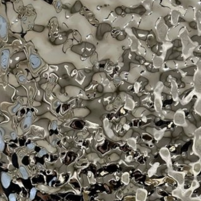 Стінова бамбукова панель Big Bubbles Silver