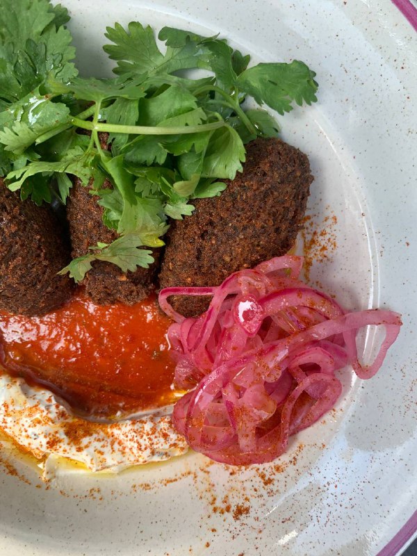 Falafel with tomato sauce