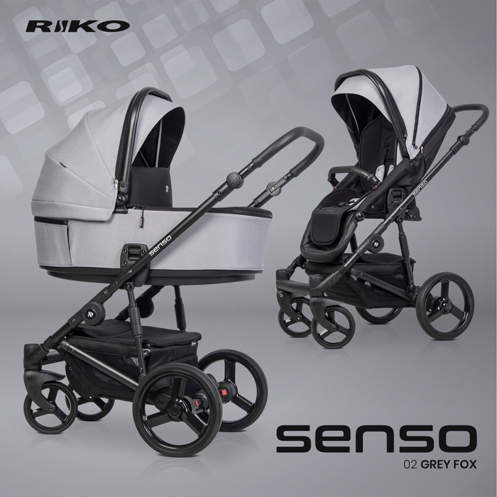 Коляска 2 в 1 Riko Senso 02 Grey Fox