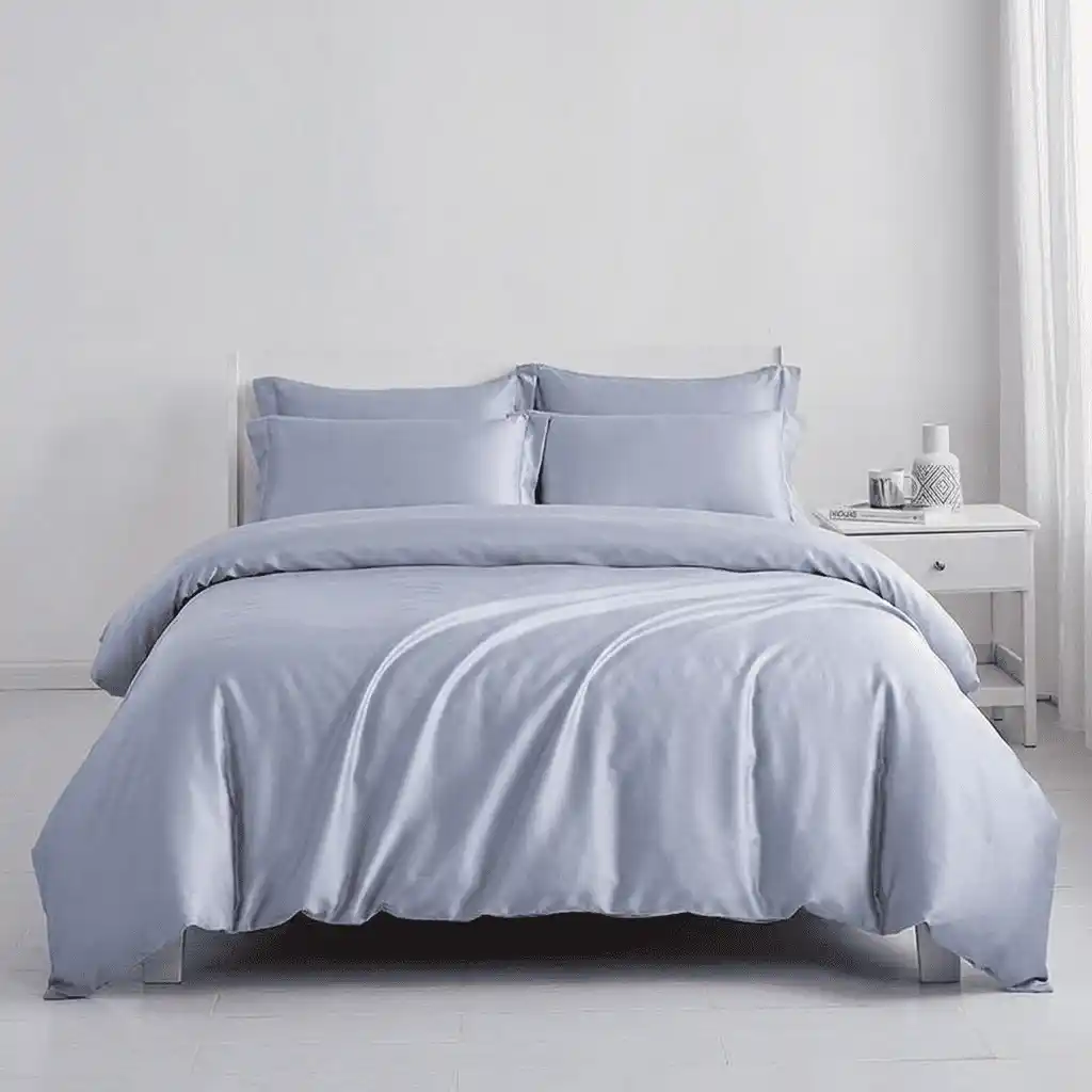 Постільна білизна з сатину, колір Forever Blue
