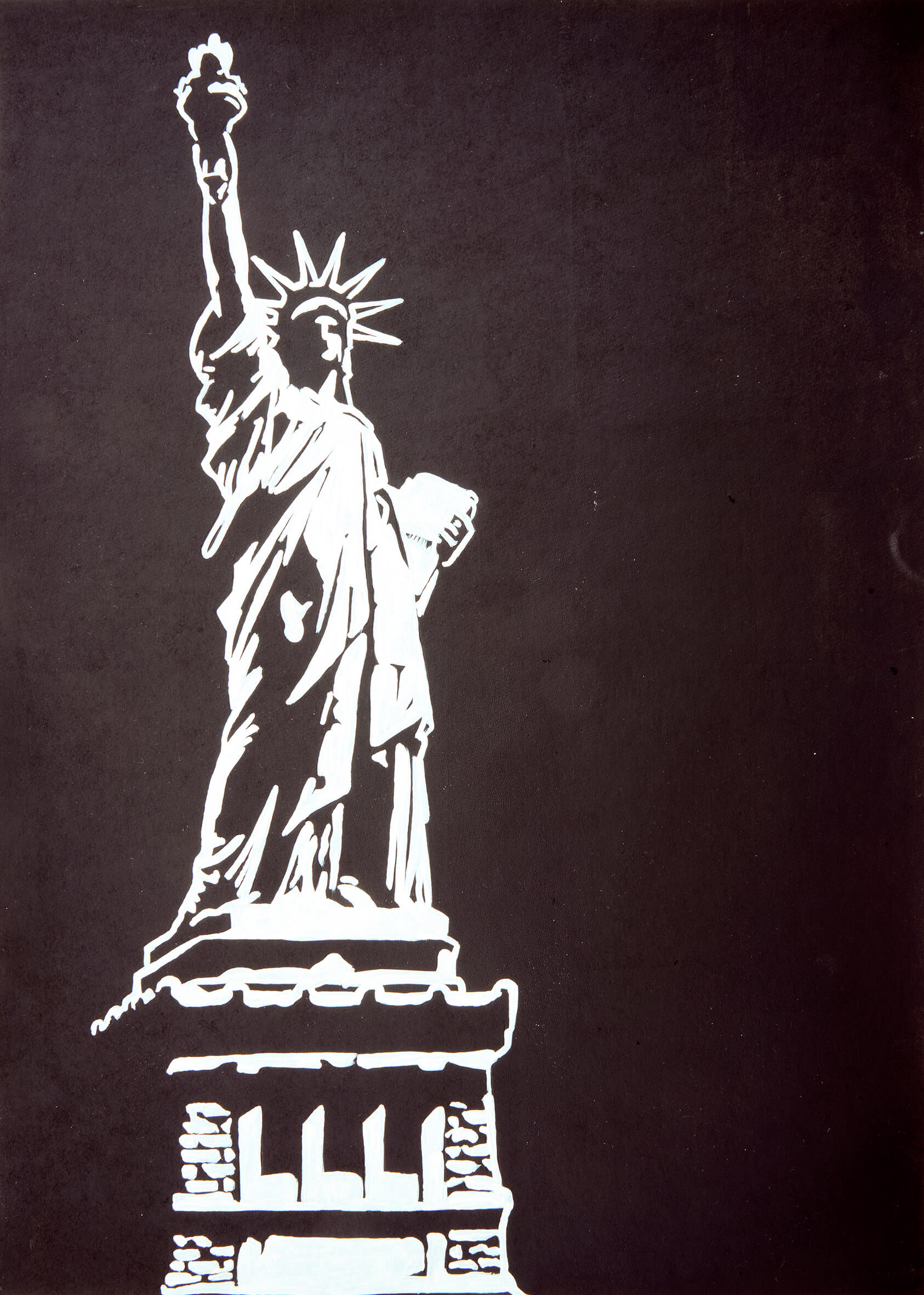 An Imprint of Liberty, 42x30 cm original acrylic painting on paper