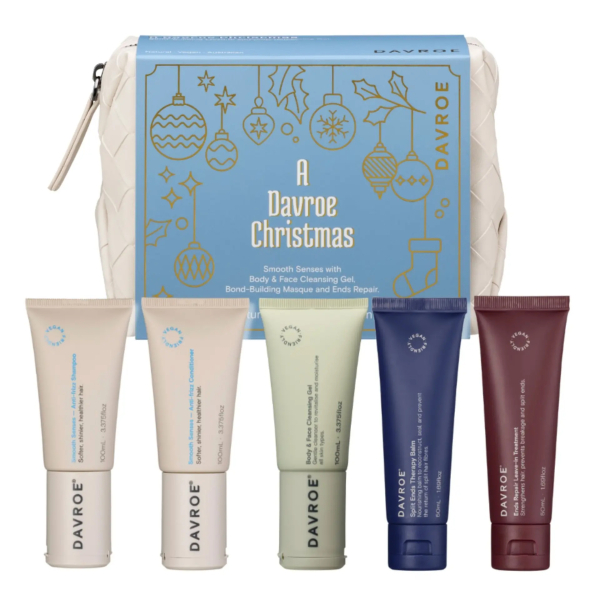 Davroe Christmas Smooth Senses Travel Pack Різдвяний набір продуктів для гладкості волосся